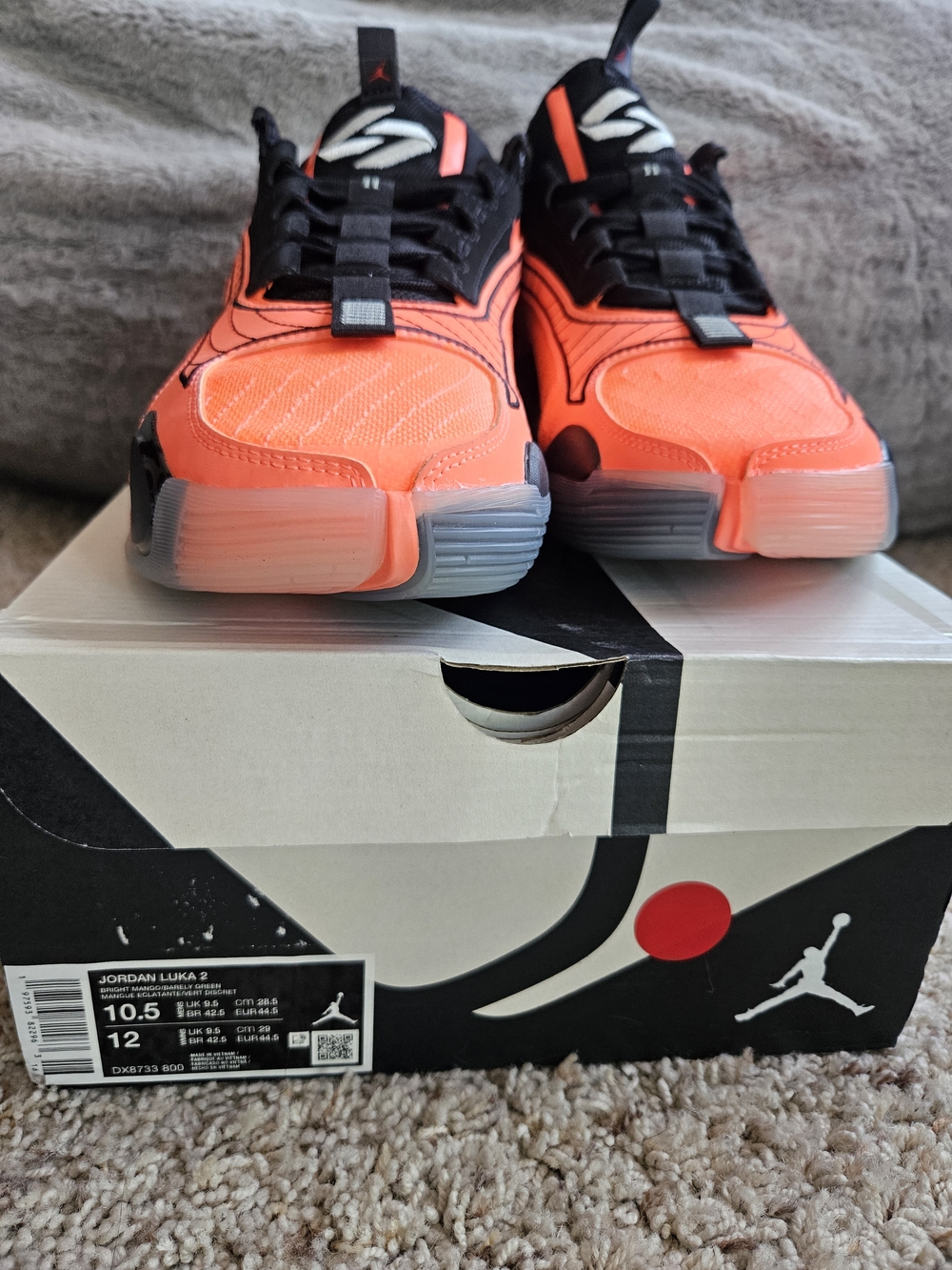 Jordan Luka 2 Kids Basketball Shoes - Bright Orange/Black